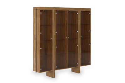 DAO Walnut Стеллаж со стеклянными дверьми DA2223 DA 2223