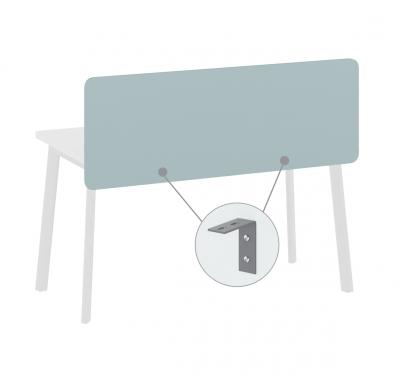 FLEX ЭКРАН СТОЛА ДСП 158 СЕРО-ГОЛУБОЙ FLEX T 158 XH black