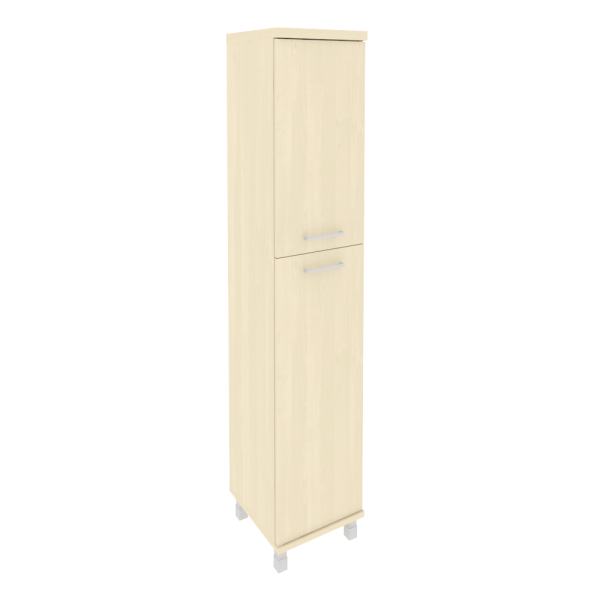 Шкаф высокий узкий левый (1 средняя дверь ЛДСП, 1 низкая дверь ЛДСП) KSU-1.8(L)