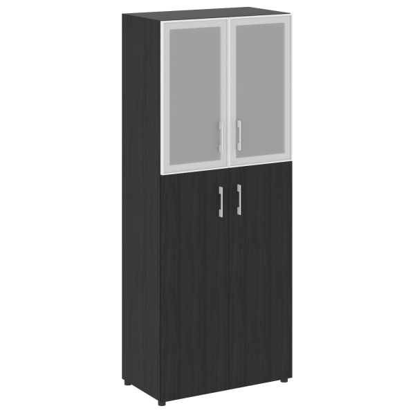 Стеллаж высокий широкий (2 двери ДСП+ 2двери стекло) LT-ST 1.7R	