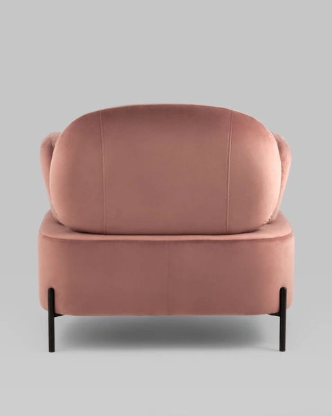 Кресло Кэнди с подлокотниками велюр (Пыльно-розовый)