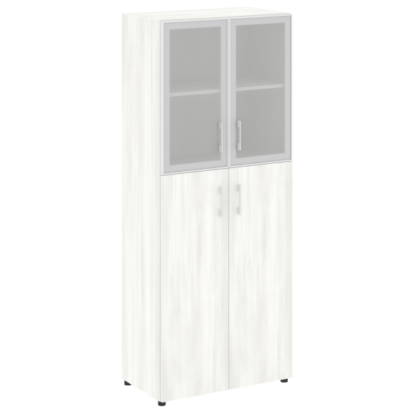 Стеллаж высокий широкий (2 двери ДСП+ 2двери стекло) LT-ST 1.7R	