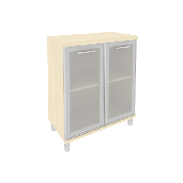 Шкаф низкий широкий (2 низкие двери стекло в раме) KST-3.2R