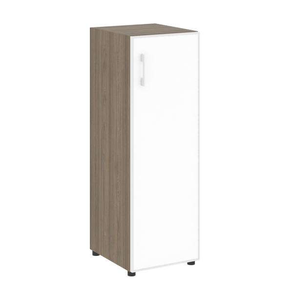 Стеллаж средний узкий (дверь стекло) LT-SU 2.4R white/black