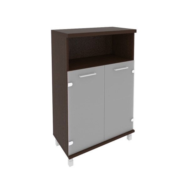 Шкаф средний широкий (2 низкие двери стекло) KST-2.2