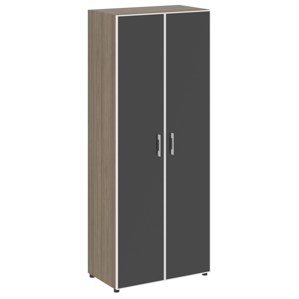 Стеллаж высокий широкий (2 двери стекло) LT-ST 1.10R white/black	