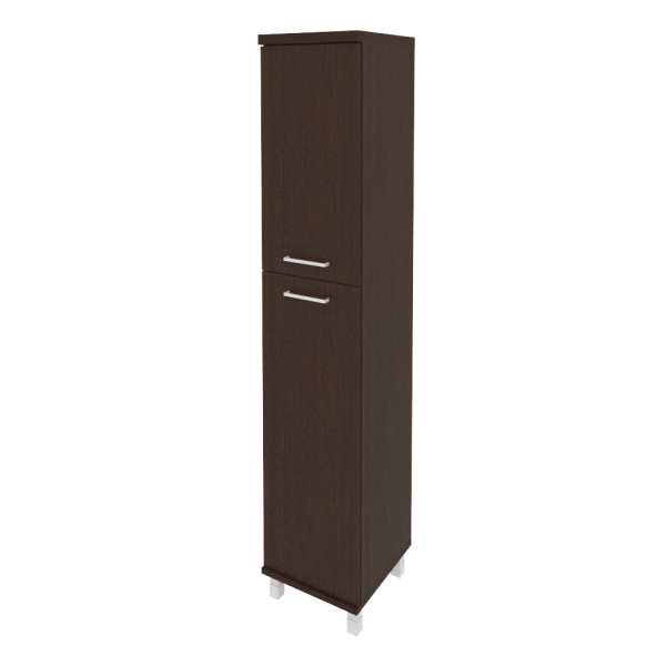 Шкаф высокий узкий правый (1 средняя дверь ЛДСП, 1 низкая дверь ЛДСП) KSU-1.8(R)