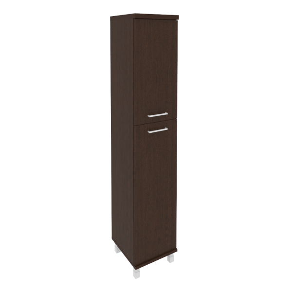 Шкаф высокий узкий левый (1 средняя дверь ЛДСП, 1 низкая дверь ЛДСП) KSU-1.8(L)