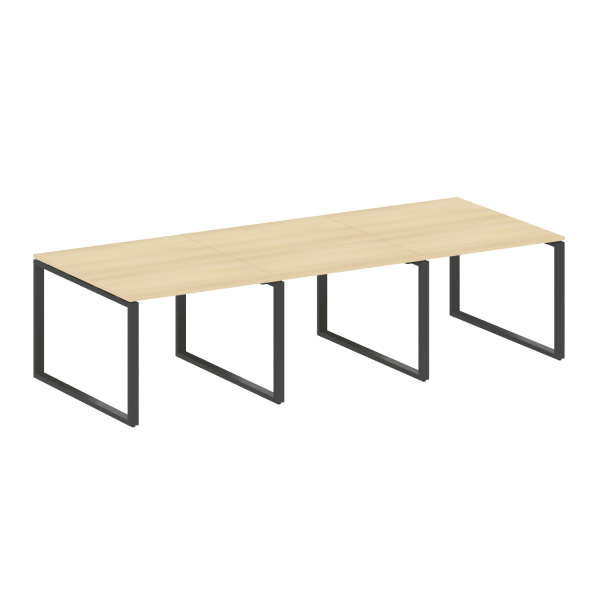 Переговорный стол (3 столешницы) на О-образном м/к БО.ПРГ-3.1