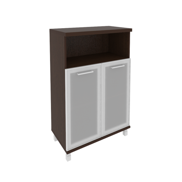 Шкаф средний широкий (2 низкие двери стекло в раме) KST-2.2R