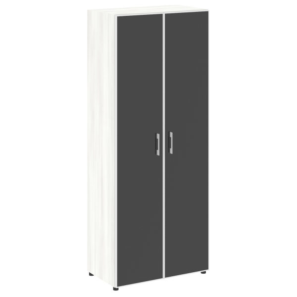 Стеллаж высокий широкий (2 двери стекло) LT-ST 1.10R white/black	