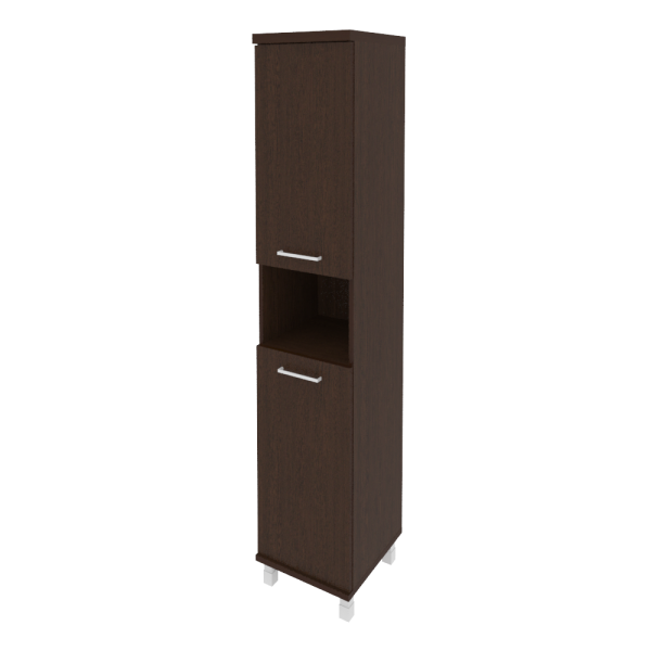 Шкаф высокий узкий правый (2 низкие двери ЛДСП) KSU-1.5(R)