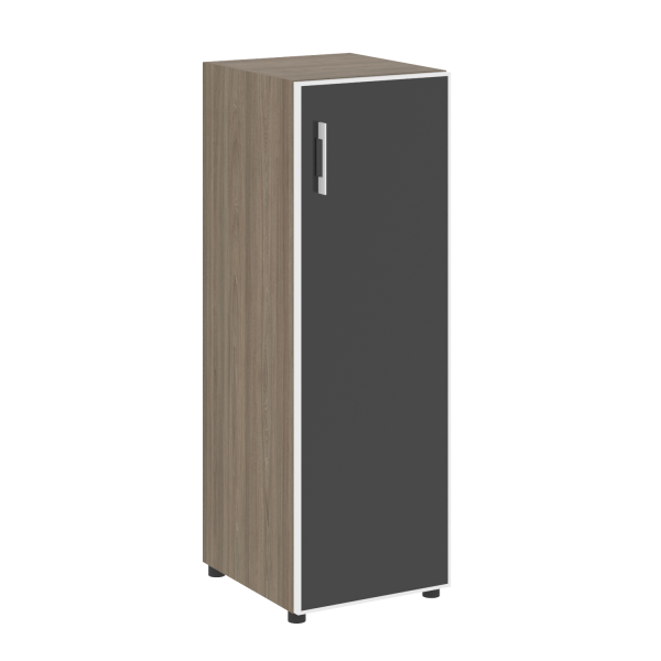 Стеллаж средний узкий (дверь стекло) LT-SU 2.4R white/black