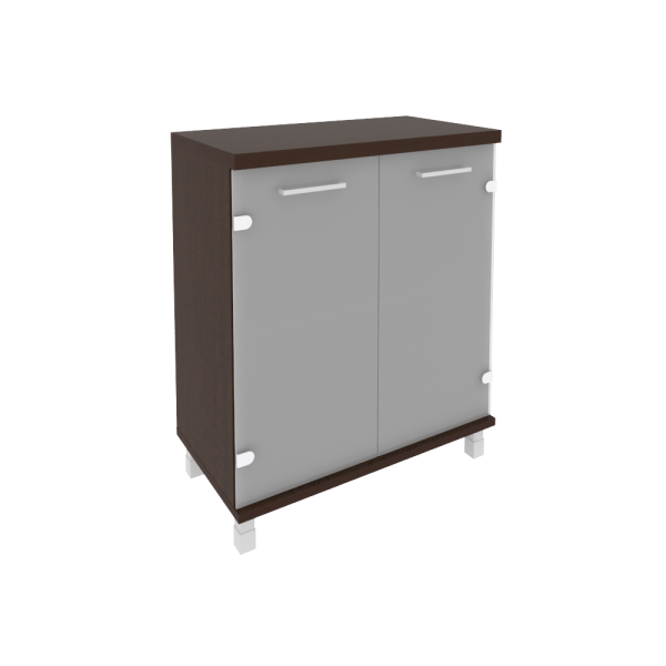 Шкаф низкий широкий (2 низкие двери стекло) KST-3.2