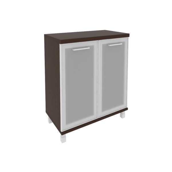 Шкаф низкий широкий (2 низкие двери стекло в раме) KST-3.2R