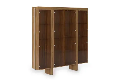 DAO Walnut Стеллаж со стеклянными дверьми DA2223 DA 2223