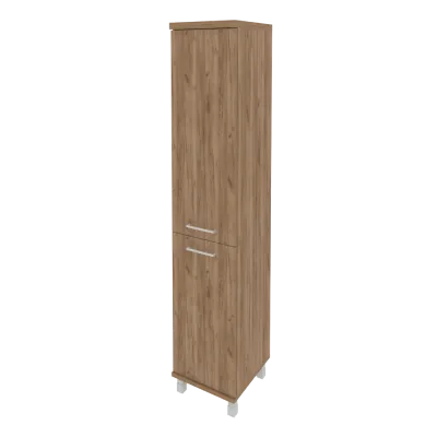 Шкаф высокий узкий правый (1 низкая дверь ЛДСП, 1 средняя дверь ЛДСП) KSU-1.3(R)