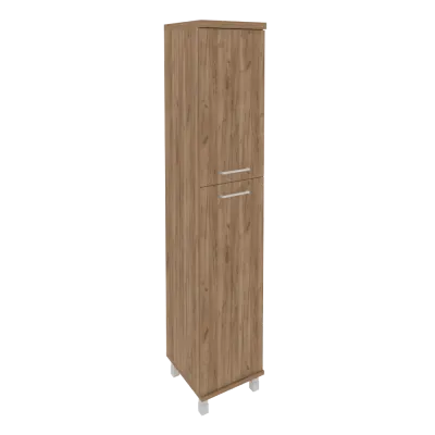 Шкаф высокий узкий левый (1 средняя дверь ЛДСП, 1 низкая дверь ЛДСП) KSU-1.8(L)