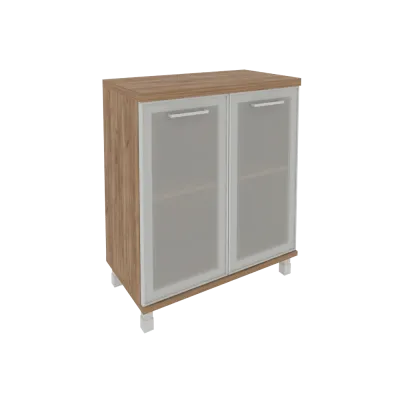 Шкаф низкий широкий (2 низкие двери стекло в раме) KST-3.2R