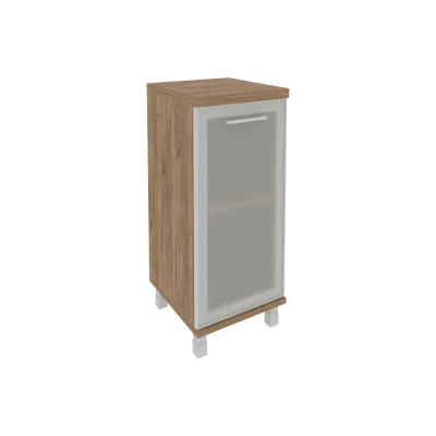 Шкаф низкий узкий левый (1 низкая дверь стекло в раме) KSU-3.2R(L)