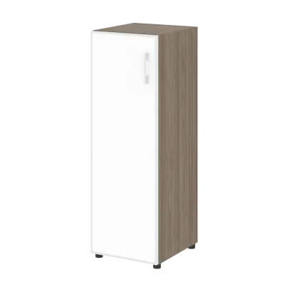 Стеллаж средний узкий (дверь стекло) LT-SU 2.4R white/black