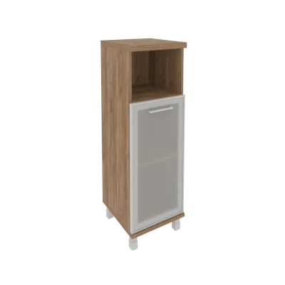 Шкаф средний узкий левый (1 низкая дверь стекло в раме) KSU-2.2R(L)