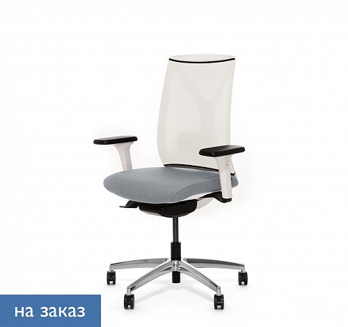 DION M WW Кресло,синх, 4D, ал БЕЛЫЙ ПЛАСТИК DION W MeshW 870 4DW alum 