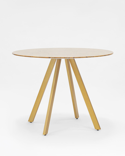 Стол обеденный Хьюстон, 100*100, охра, стеклянный (двойной артикул) УТ000002671