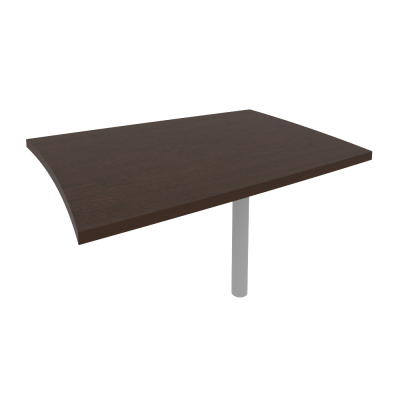 Брифинг-приставка для криволинейного стола (опора КО-1 в комплекте) KB-1