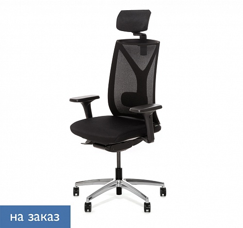 DION М Кресло,синх,1D,подг, ал DION MeshBl 870 1D alum headrest