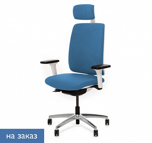 DION W Кресло,синх, 1D,подг,ал  белый пластик DION W 870 1DW alum headrest