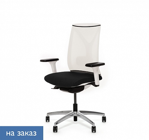 DION M WW Кресло,синх, 4D, ал БЕЛЫЙ ПЛАСТИК DION W MeshW 870 4DW alum 