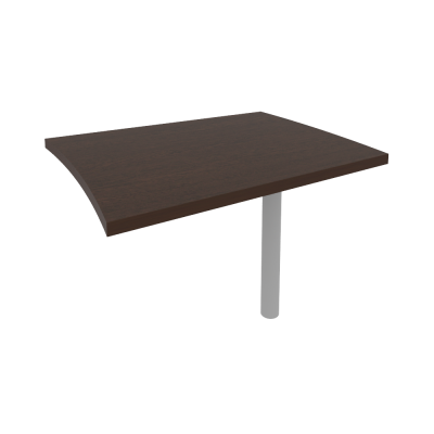 Брифинг-приставка для криволинейного стола (опора КО-1 в комплекте) KB-3