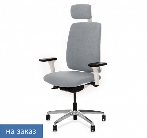 DION W Кресло,синх, 1D,подг,ал  белый пластик DION W 870 1DW alum headrest