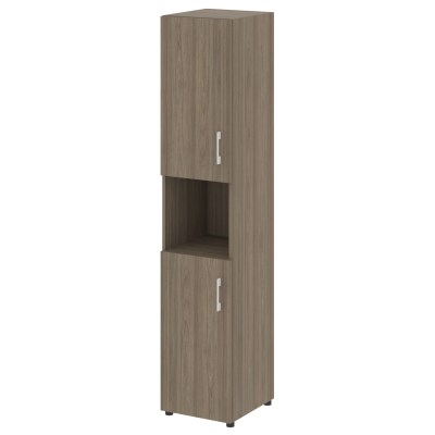 Стеллаж высокий узкий (2 двери ДСП) LT-SU 1.5