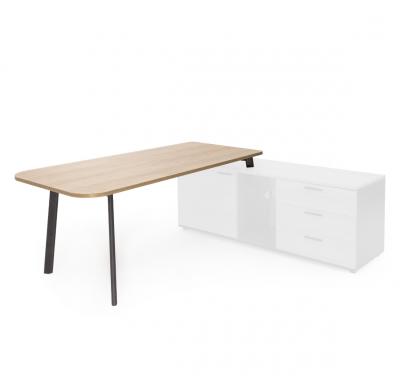 FLEX СТОЛ ПРИСТАВНОЙ 178СМ ГИКОРИ/ГРАФИТ 135B1816 6Z (7016)