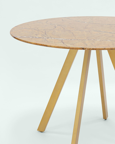 Стол обеденный Хьюстон, 100*100, охра, стеклянный (двойной артикул) УТ000002671