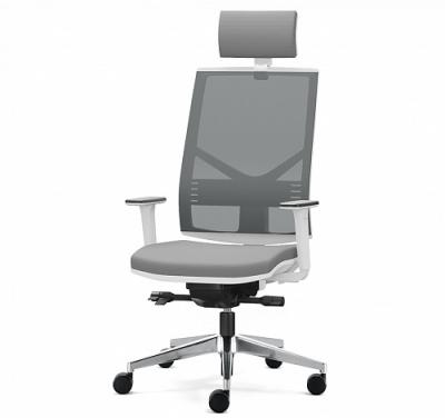 PLAY W Кресло син,2D, черн,под , белый платик PLAY W 661 2DW black MH headrest