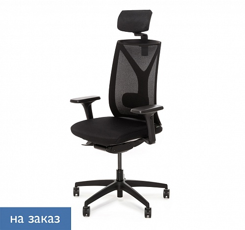 DION М Кресло,синх,1D,подг,чер DION MeshBl 870 1D black headrest