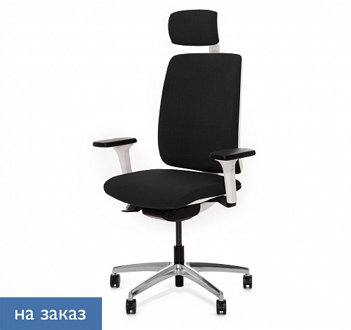 DION W Кресло,синх, 1D,подг,ал  белый пластик DION W 870 1DW alum headrest