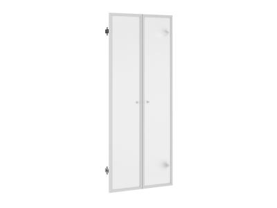 Двери стеклянные в алюминиевой раме высокие 9530A