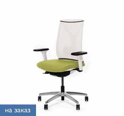 DION M WW Кресло,синх, 1D, ал БЕЛЫЙ ПЛАСТИК DION W MeshW 870 1DW alum 