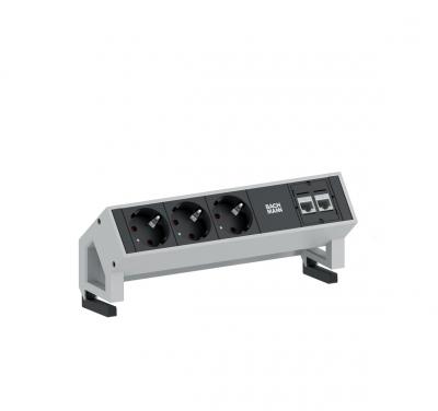 DESK II 3+2XRJ45+1,5 КАБЕЛЬ СЕРЫЙ DESK II 3+2Cat5e