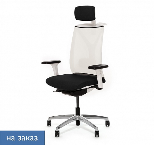 DION M WW КРЕСЛО,СИН,1D,ПД&В,АЛЮМ БЕЛЫЙ DION W MeshW 870 1DW alum headrest hange
