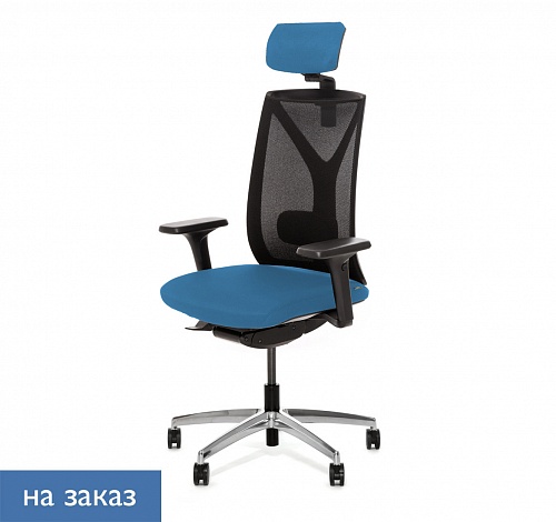 DION М Кресло,синх,1D,подг, ал DION MeshBl 870 1D alum headrest