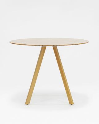 Стол обеденный Хьюстон, 100*100, охра, стеклянный (двойной артикул) УТ000002671