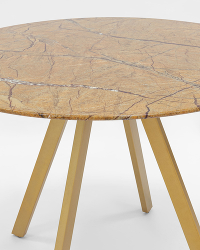 Стол обеденный Хьюстон, 100*100, охра, стеклянный (двойной артикул) УТ000002671