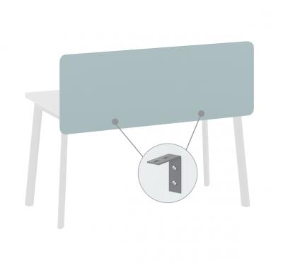 FLEX ЭКРАН СТОЛА ДСП 138 СЕРО-ГОЛУБОЙ FLEX T 138 XH black