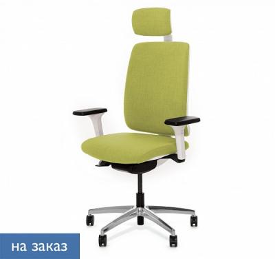 DION W Кресло,синх, 1D,подг,ал  белый пластик DION W 870 1DW alum headrest