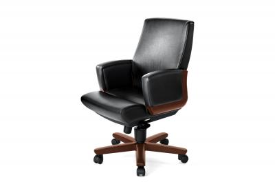 DICO/B КРЕСЛО ОРЕХ ВЫД.КОЖА Т.ОРЕХ/ЧЕРНЫЙ DCS3468NA P P02